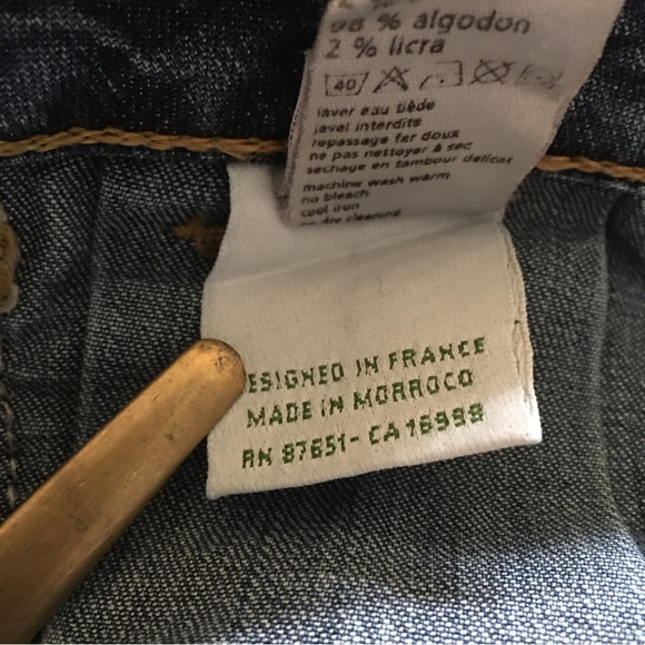 Vintage Lacoste 1990’s Jean Denim Mini Skirt  44 TRENDING VINTAGE LACOSTE DENIM - Picture 7 of 11